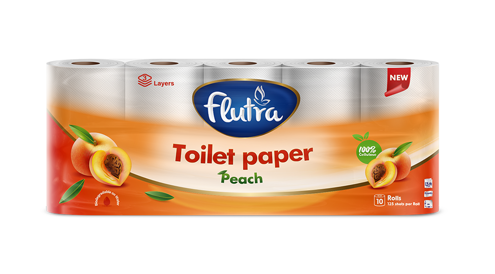 Flutra Peach Toilet Paper (x10)